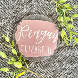 Acrylic Baby Name Announcement Sign